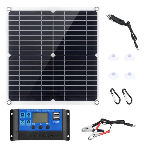 Tomshoo Portable Solar Panels Kit 20W With 300W Controller 12V Supply