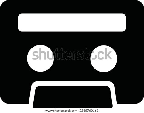 Cassette Icon Vector Illustration On White Stock Vector Royalty Free 2245760163 Shutterstock