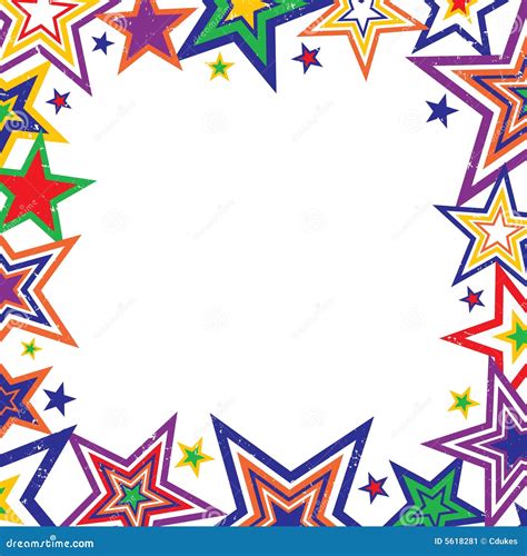 Rainbow Stars Border Vector Stock Vector Illustration Of Bright