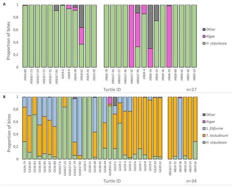 Green turtle diet in the monospecific sites of Anse Noire (AN) and Anse ...