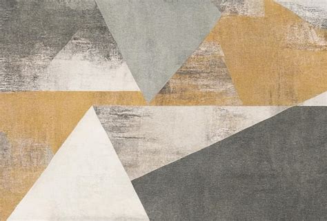 Premium Photo | A wallpaper with a geometric design in gold, grey, and ...