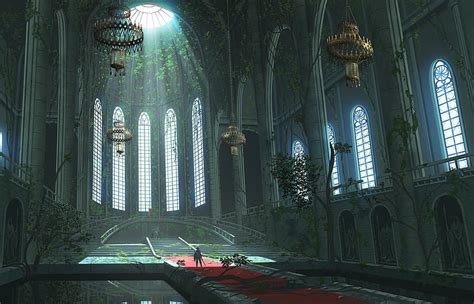 1366x768px | free download | HD wallpaper: cathedral, fantasy art ...