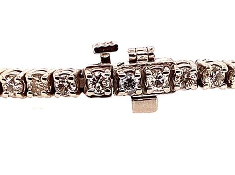 Brand New 3ct Round Cut Diamond Square Set 14k White Gold Tennis Bracelet For Sale At 1stdibs