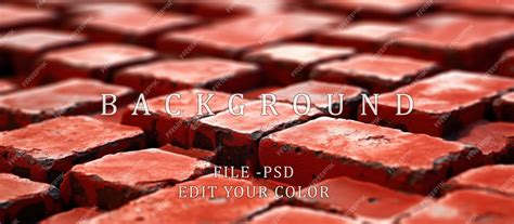 Premium PSD | Red brick texture background