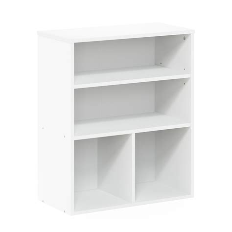 Furinno Pasir 3 Tier Display Bookcase White Walmart