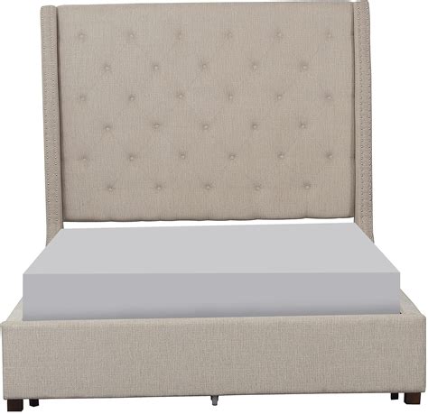 Fairborn Beige Queen Upholstered Platform Bed By Homelegance 1stopbedrooms