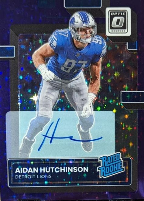 Aidan Hutchinson Optic Rated Rookie Autographs Purple Stars