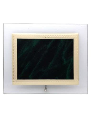 Placa Conmemorativa Con Metopa De Cristal Placa Efecto M Rmol Verde Y