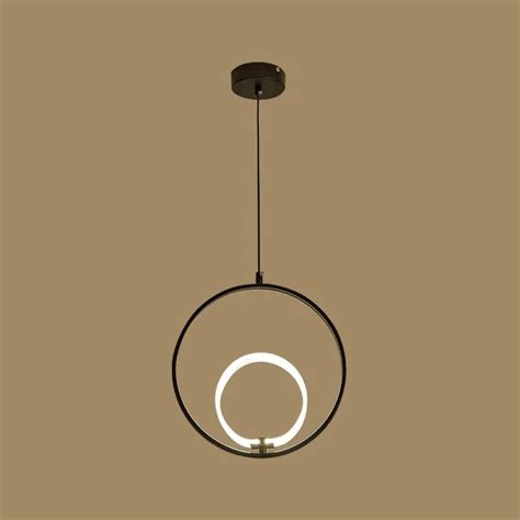 Modern Acrylic LED Pendant Light Black CharmyDecor Led Pendant