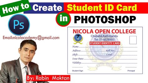 How To Create Student Identity Card In Adobe Photoshop Nepali Adobe