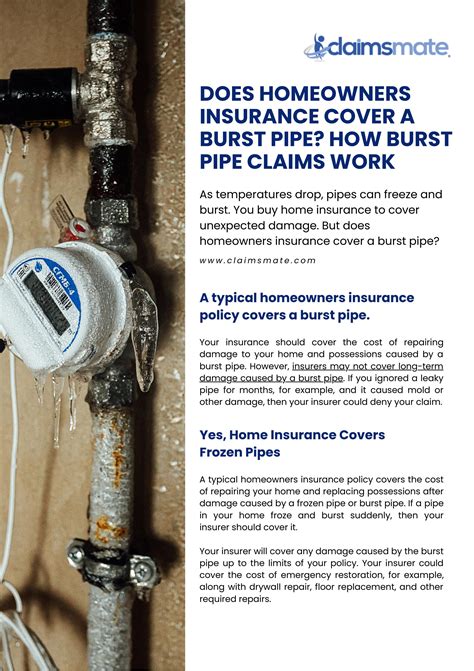 Does Homeowners Insurance Cover A Burst Pipe How Burst Pipe Claims