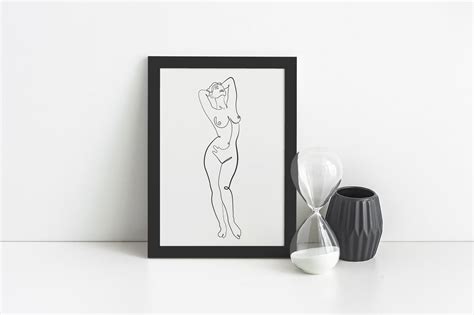 Line Art Nudes Line Art Nude Woman One Line Naked Print Etsy Hong Kong