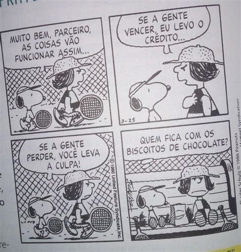 Leia A Tirinha Acima E Depois Recrie As Falas De Lucy E O Pensamento