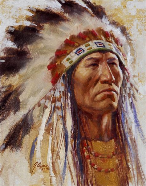 headdress  distinction  james ayers native american paintings