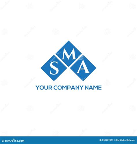 Sma Letter Logo Design On White Background Sma Creative Initials