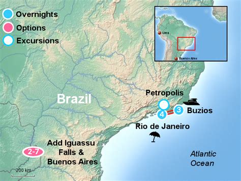 StepMap - Rio de Janeiro Buzios Beaches Tour RIM - Landkarte für Brazil