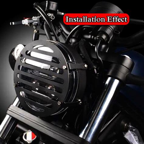 AGS Motorcycle Headlight Cover Retro Protector Replacement For REBEL500