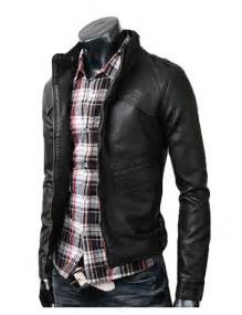 mens strap slim black jacket hjackets
