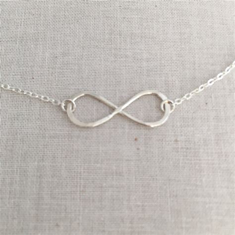 Eternity Necklace Silver Infinity Necklace Gold Infinity - Etsy