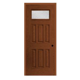 Masonite Belleville Oak Textured Panel Door Rectangle Lite With