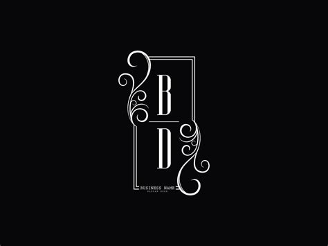 Initials Bd Logo Image Luxury Bd Db Letter Logo Design 14052803 Vector