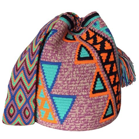 Large Double Thread Wayuu Mochila Bag Made In The Desert Of La Guajira