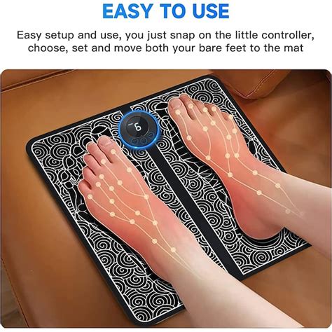 Ems Pulse Electric Foot Massager Foot Therapy Machine Foot Pad Intelligent Acupuncture Foot