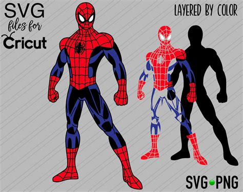 Spiderman Layered Svg