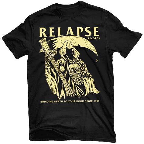 Relapse Records Reaper T Shirt Relapse Records Official Store