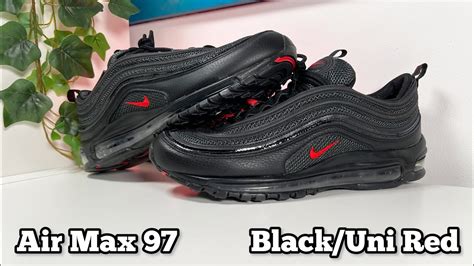 Nike Air Max Black University Red Review On Foot Youtube