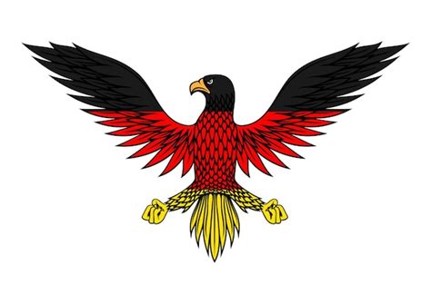 premium vector german eagle bird  flag colors