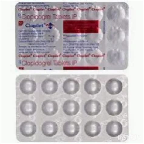 Clopilet Clopidogrel 75mg Tablet Prescription Treatment Anti