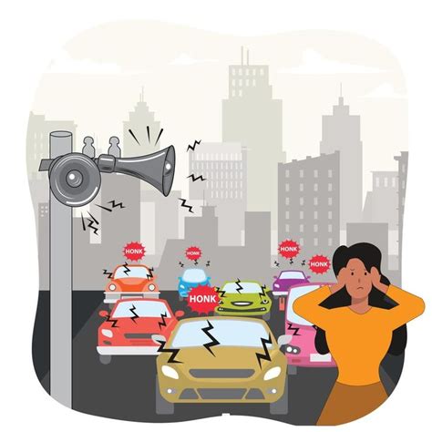 Sound Pollution Or Noise Pollution Vector Illustration Pollution