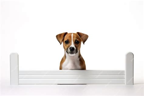 curious canine peeking   white fence   clear png  white