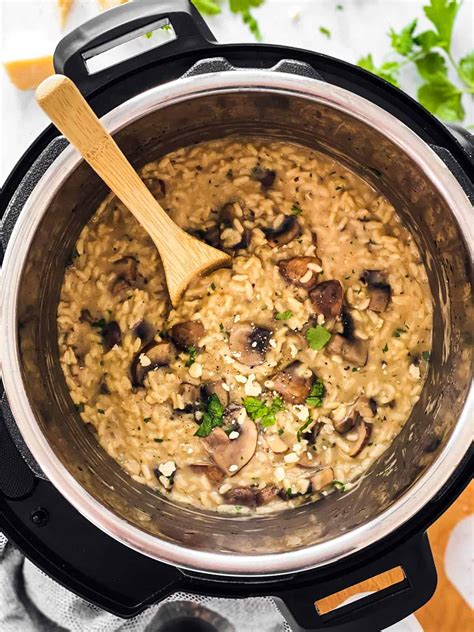 Instant Pot Mushroom Risotto Recipe Savory Nothings