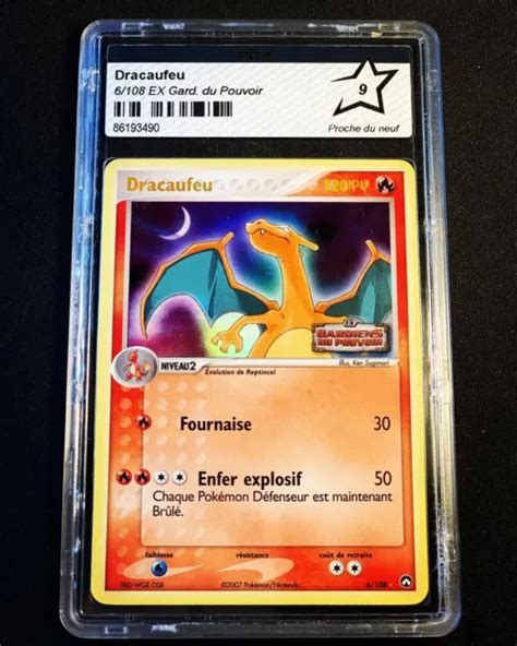 CARTE POKÉMON DRACAUFEU 6 108 Holo Reverse PCA 9 Ultra Ex Gardien Du