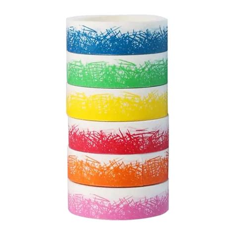 6 ROLLS RUBAN Washi Décoratif Rubans Bricolage Adhésif Stickers Enfant