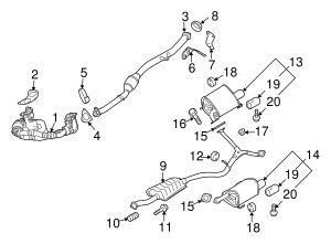 44021AA120 OEM NEW 1990 18 Subaru Impreza Forester Exhaust System