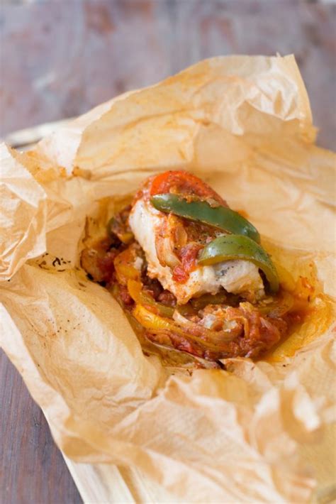 Fisch en Papillote mit Piperade Papillote de poisson à la piperade Rezept