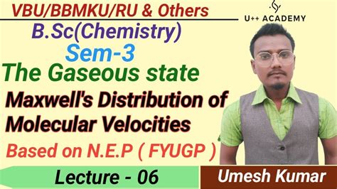 B Sc Sem Chemistry Gaseous State L Maxwell S Distribution Of