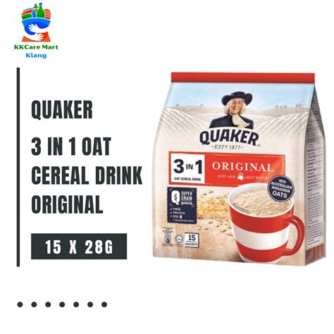 Quaker In Oat Cereal Drink Original Sachets X G G