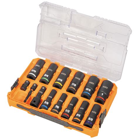 Knect Inch Drive Deep Well Impact Socket Set Sae Piece