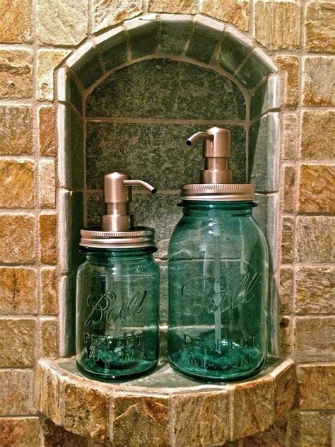 Vintage Blue Mason Jar Soap Or Lotion Dispenser Blue Mason Jars Ball