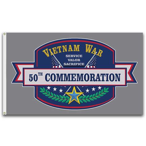 Vietnam War 50th Commemoration Flag