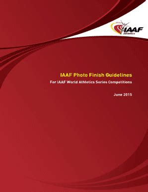 Fillable Online IAAF Photo Finish Guidelines Fax Email Print PdfFiller