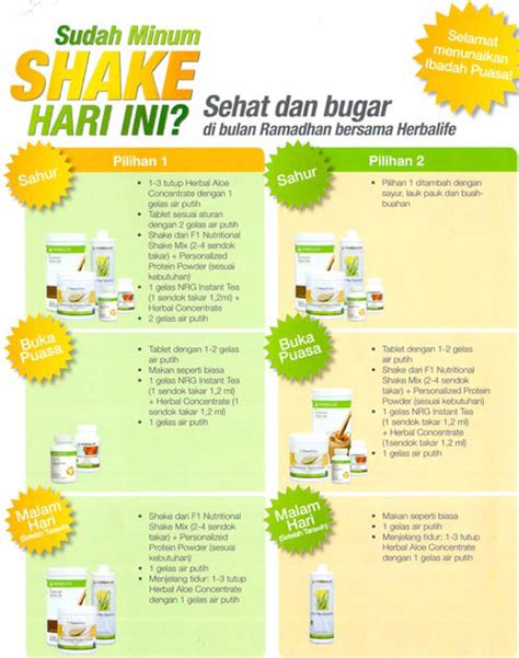 3 Contoh Menu Makanan Diet Herbalife Saat Puasa Dijamin Langsing