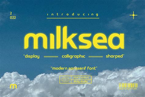 Milksea Modern Sans Serif Font Drizy Studio