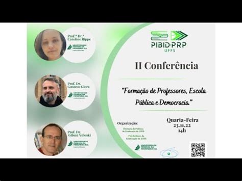 II Conferência PIBID e PRP 2022 Palestra Formação de Professores