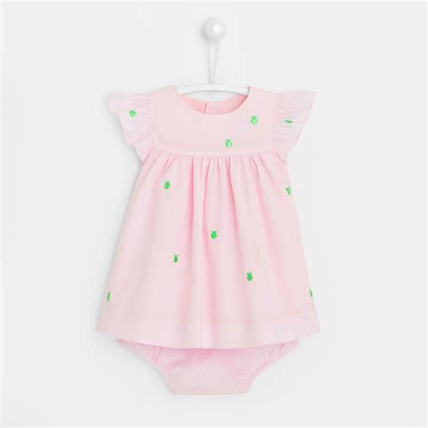 Robe Bébé Fille Motif Pomme Rose Multico Jacadi Paris