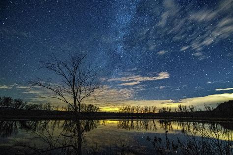 Mississippi River Night Sky Photograph By Christopher V Sherman Fine